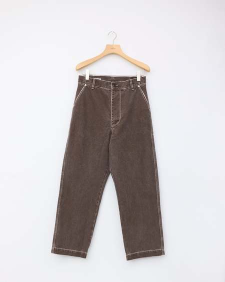 Camiel Fortgens Worker Pants in Cotton Denim - Blue | Garmentory