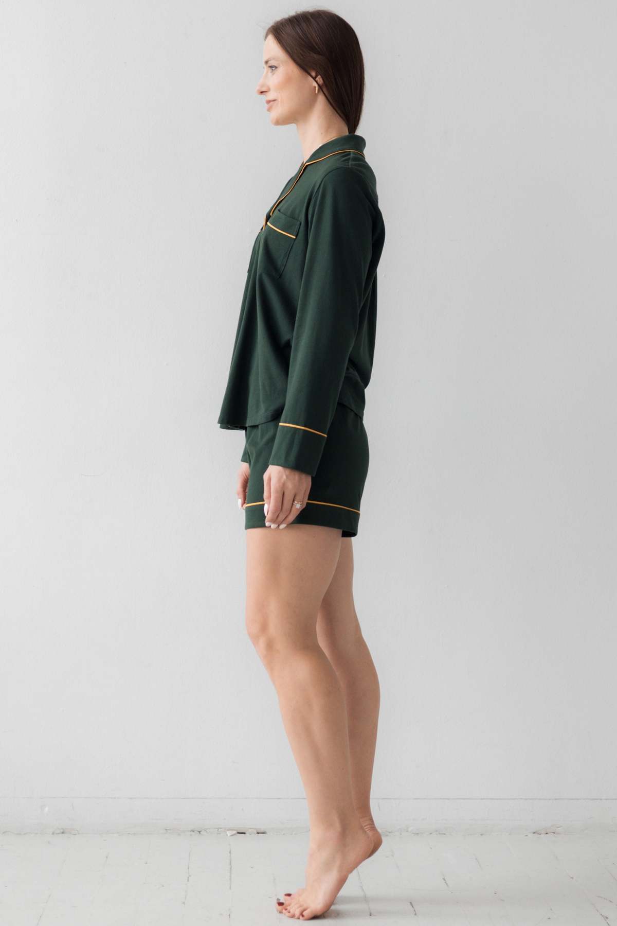 Salua Lingerie Luxury Brushed Pima Cotton Pajama Set - Image 3 of 4