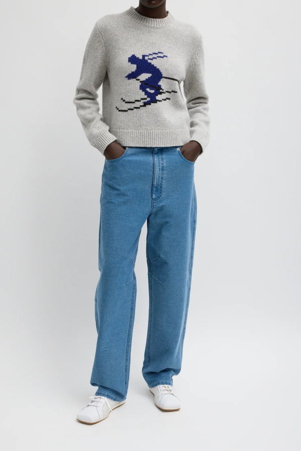 Tibi Soft Wool Ski Shrunken Sweater