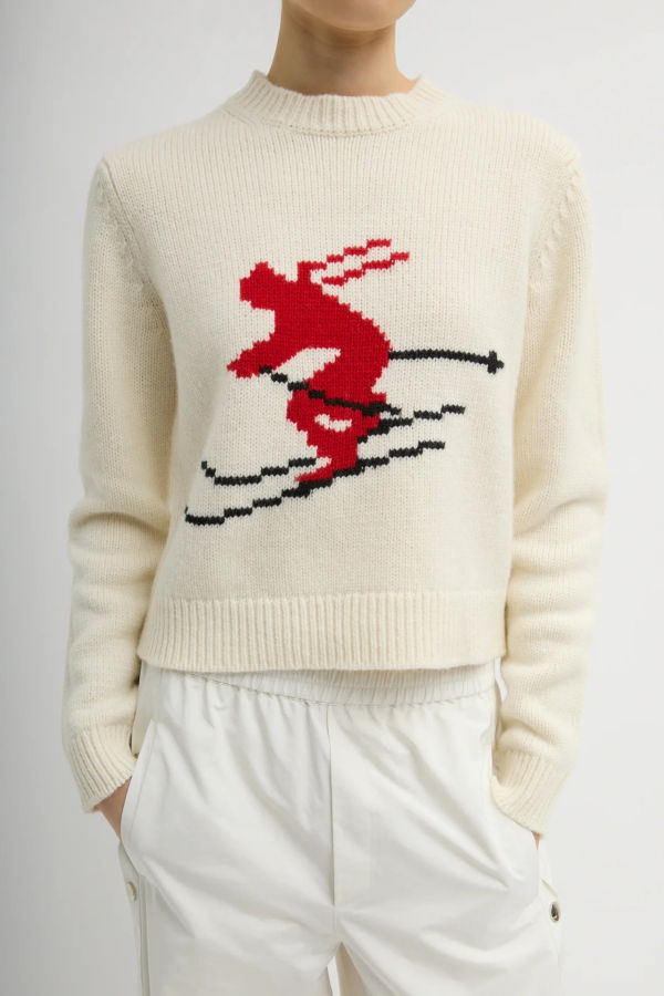 Tibi Soft Wool Ski Shrunken Sweater