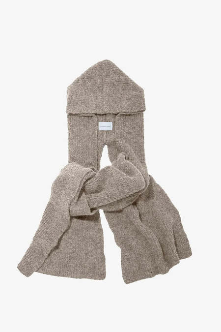 JANESSA LEONE. WHISKEY HAZEL WOOL HOOD Janessa Leone Hazel Balaclava | Garmentory main image 3