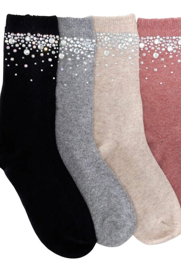 Lim Lim Cashmere Pearl Socks - Black