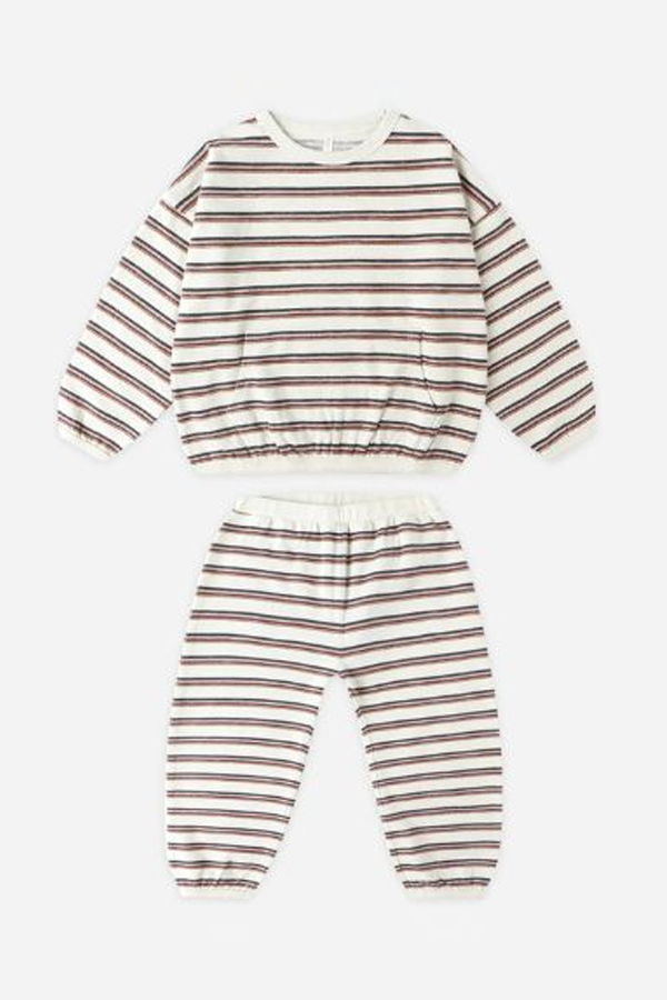 Kids Rylee + Cru Inc. Relaxed Set Vintage Stripe Set - Natural