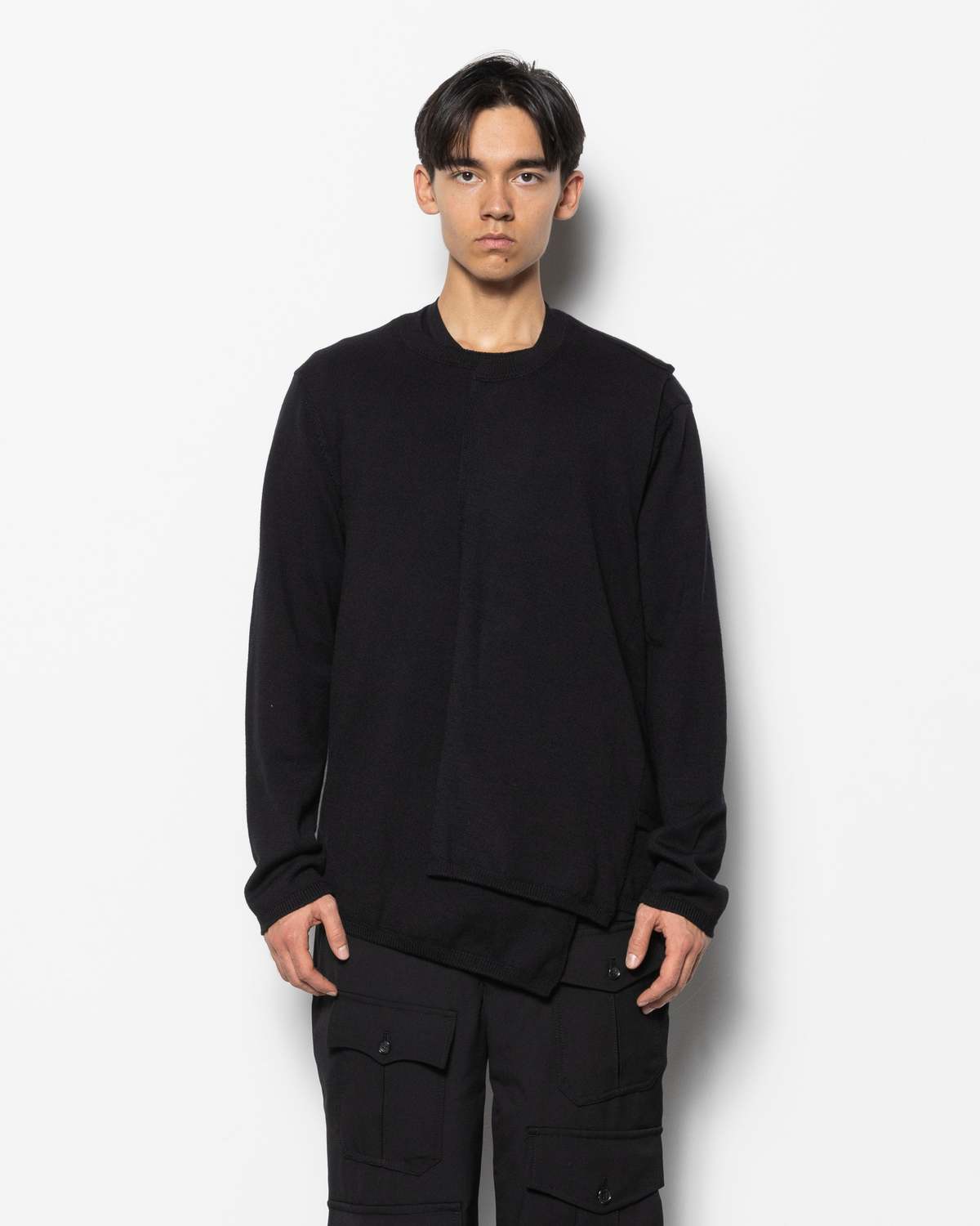 comme des garçons homme plus Asymmetrical Hem Layered Jumper - Image 1 of 5