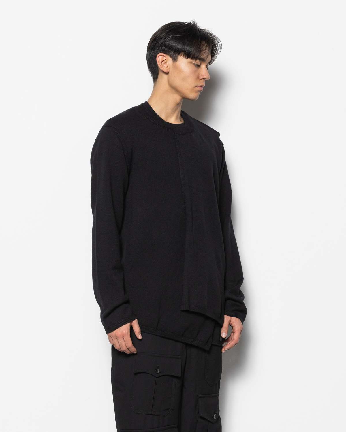 comme des garçons homme plus Asymmetrical Hem Layered Jumper - Image 2 of 5