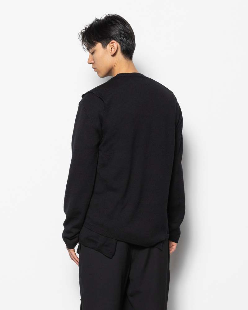 comme des garons homme plus Asymmetrical Hem Layered Jumper