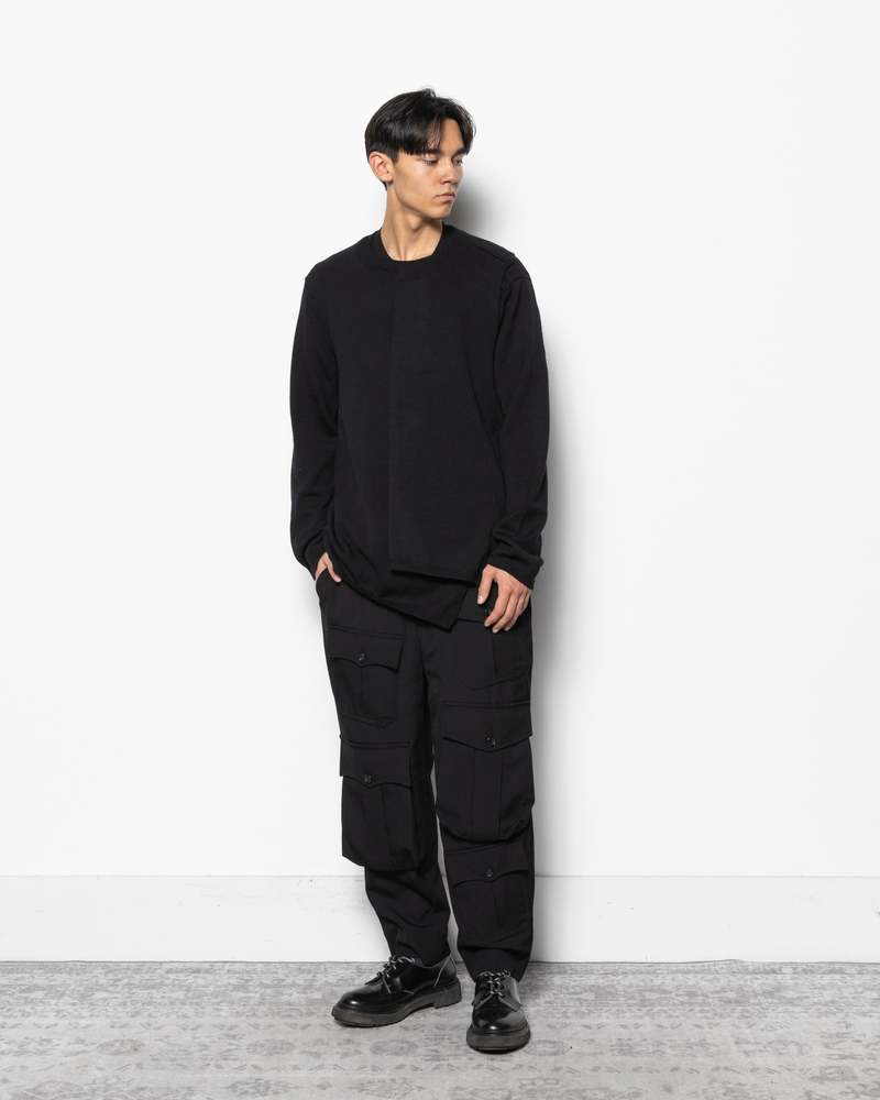 comme des garons homme plus Asymmetrical Hem Layered Jumper