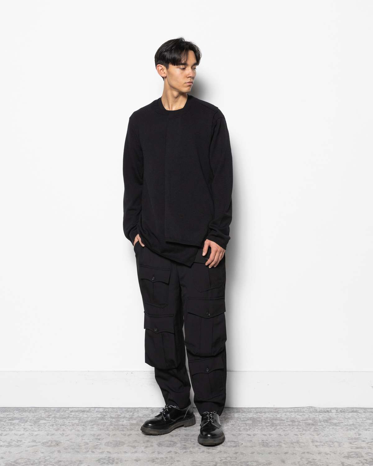 comme des garçons homme plus Asymmetrical Hem Layered Jumper - Image 4 of 5
