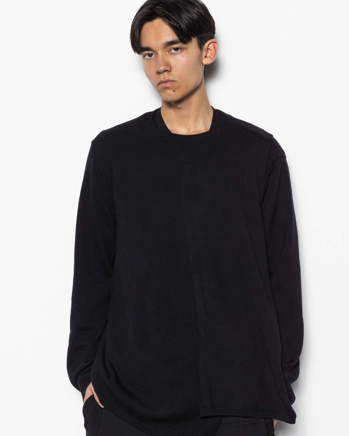 comme des garçons homme plus Asymmetrical Hem Layered Jumper - Image 5 of 5