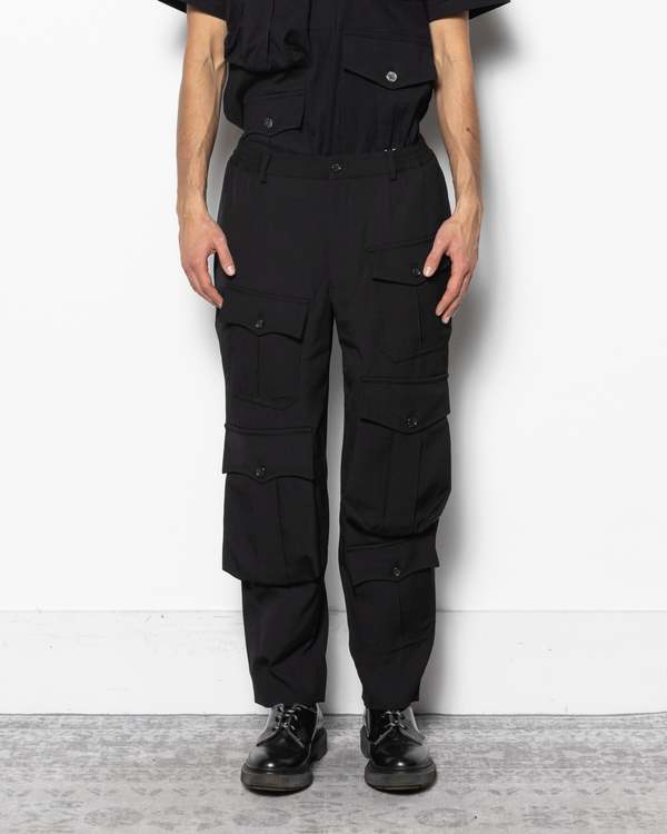 comme des garons homme plus Multi Pocket Cargo Pants - Black
