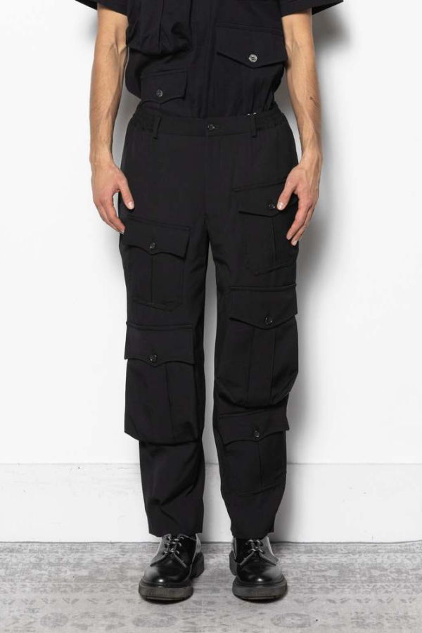 comme des garçons homme plus Multi Pocket Cargo Pants - Black