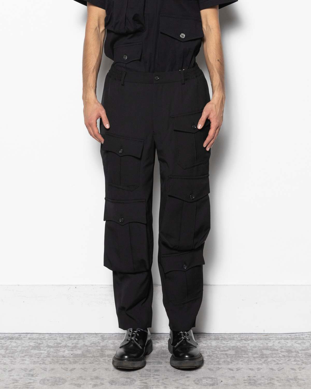 comme des garçons homme plus Multi Pocket Cargo Pants - Black - Image 1 of 5