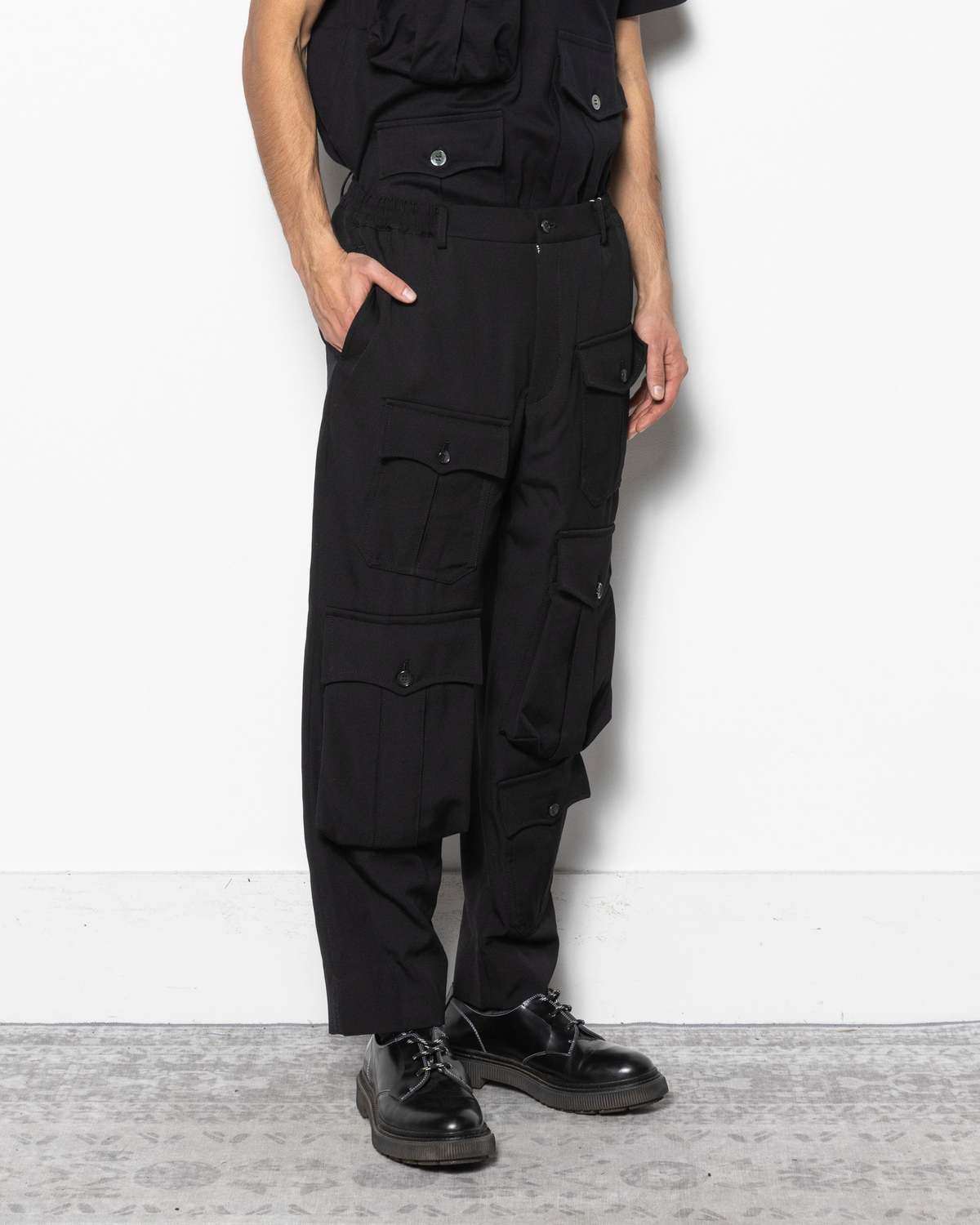comme des garçons homme plus Multi Pocket Cargo Pants - Black - Image 2 of 5