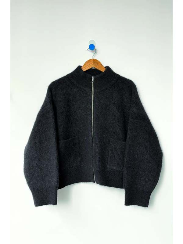 Le Bon Shoppe Alpaca Zip Front Sweater Jacket Garmentory — free download