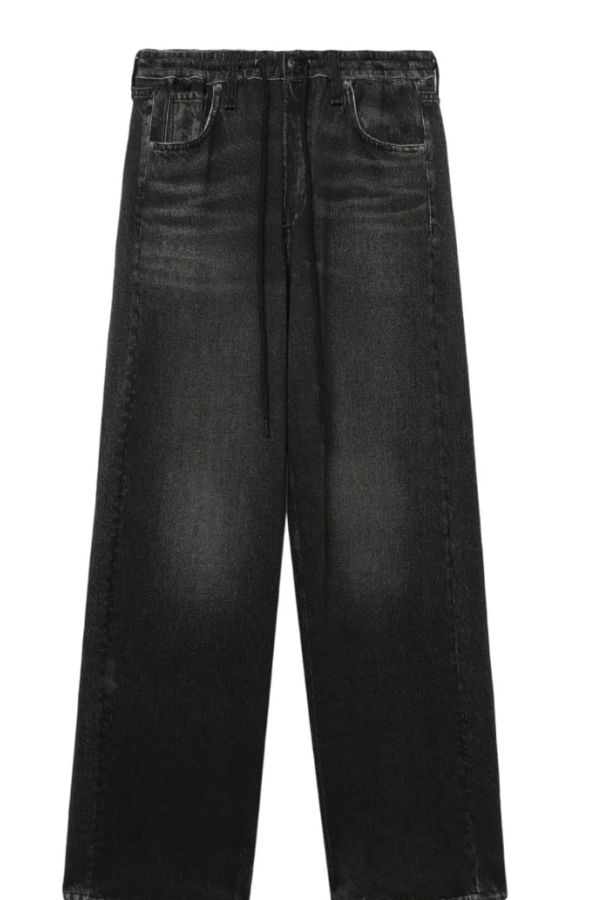Rag & Bone Miramar Terry Drawcord Wide Pant - Washed Black