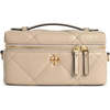 Tory Burch Kira Diamond Quilt East West Vanity Case - Light Stone - Thumbnail 1