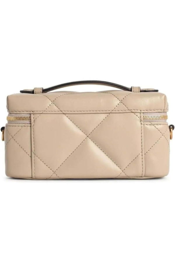Tory Burch Kira Diamond Quilt East West Vanity Case - Light Stone