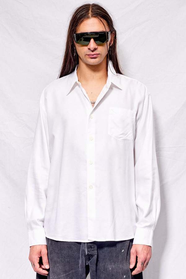 Our Legacy Static White Liquid Oxford Beyond Shirt