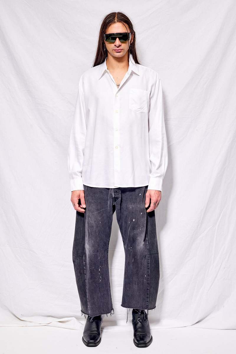 Our Legacy Static White Liquid Oxford Beyond Shirt