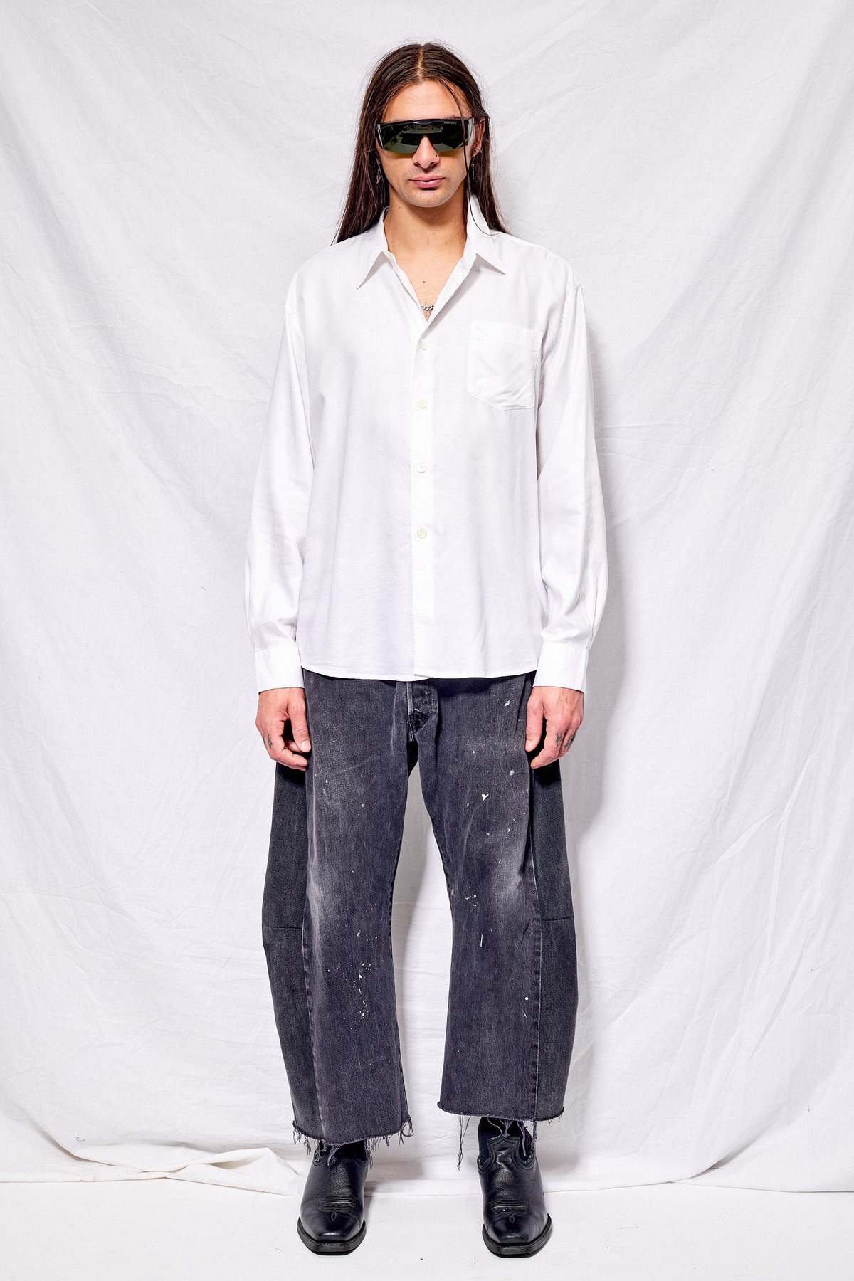 Our Legacy Static White Liquid Oxford Beyond Shirt - Image 3 of 5