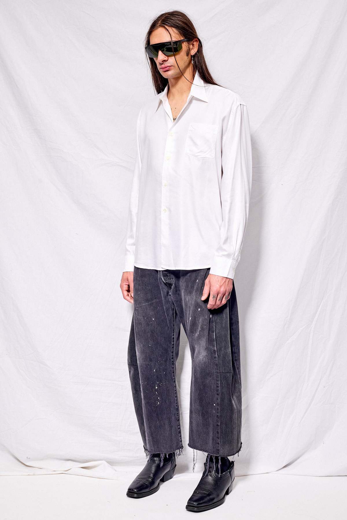 Our Legacy Static White Liquid Oxford Beyond Shirt - Image 4 of 5