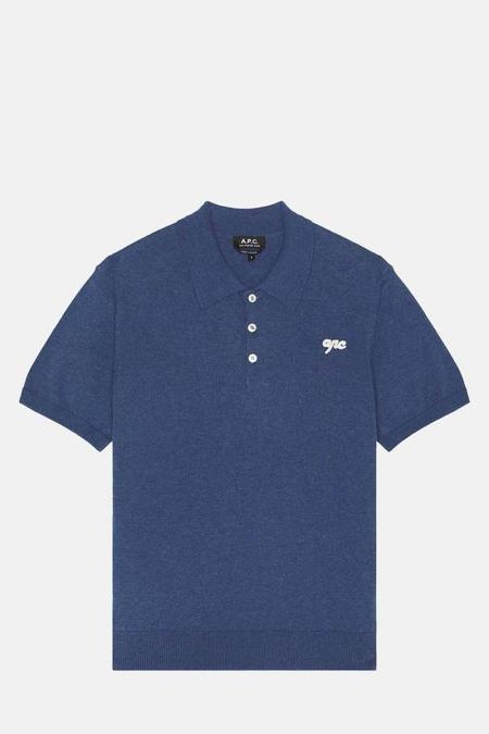 Auralee Cotton Slub Mix Top Yarn Rib Knit Skipper Polo - Top Brown