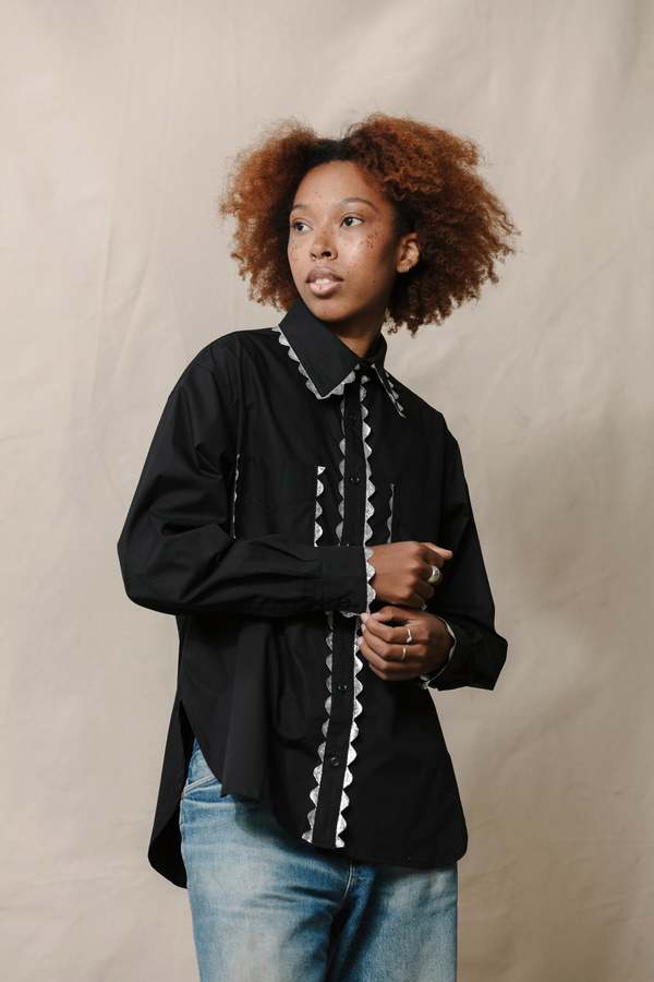 Carleen Rickrack Perfect Shirt | Garmentory