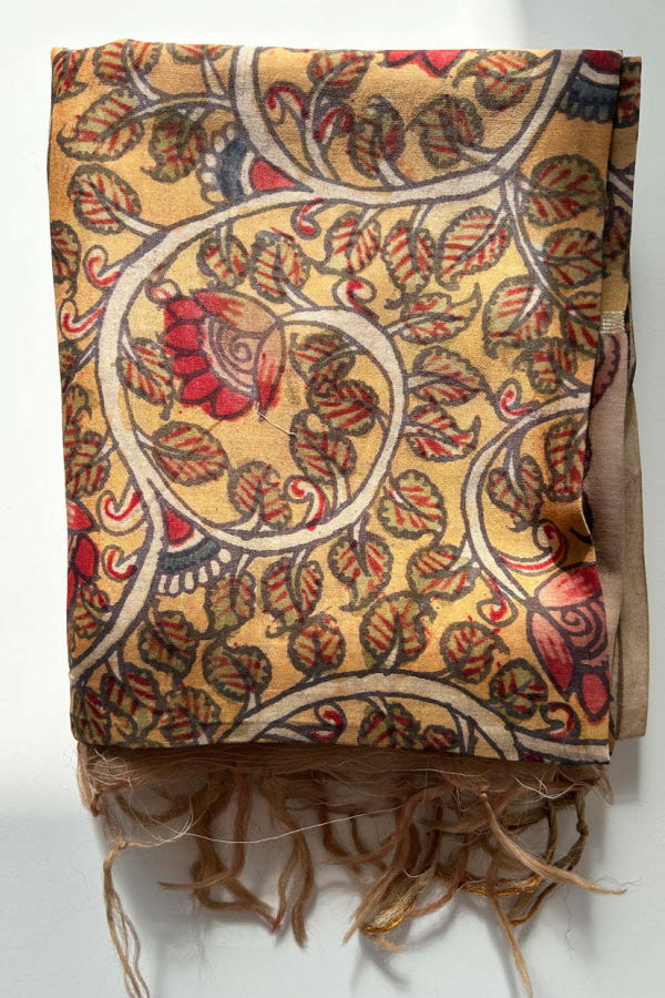 Two Natural Dye Scarf - Tea