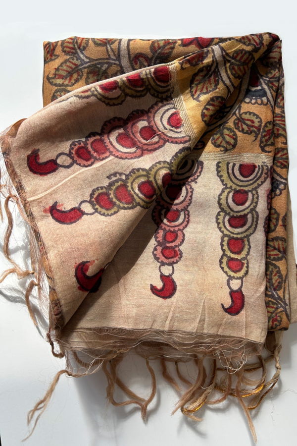 Two Natural Dye Scarf - Tea