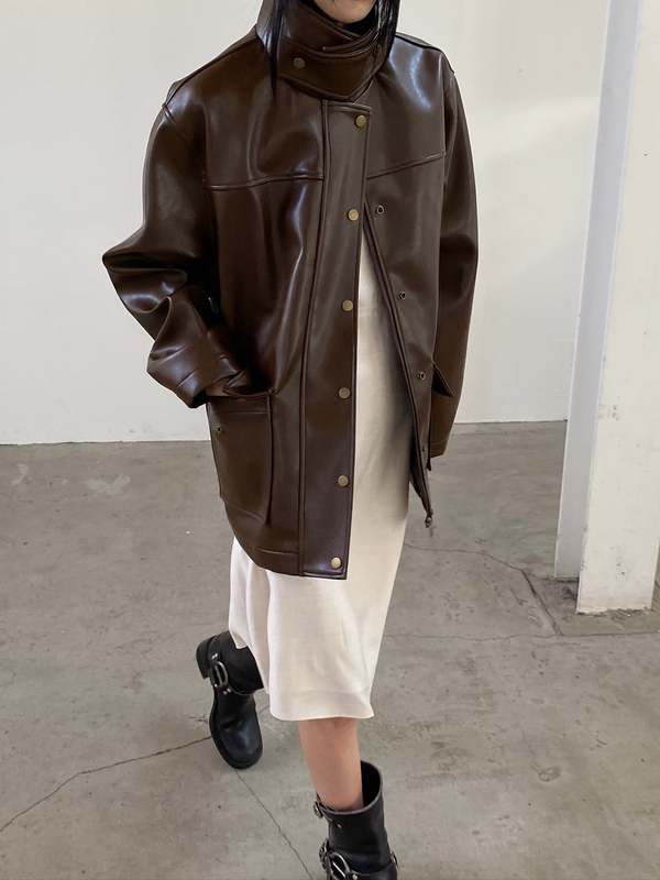 The NKC Store Briona Vegan Leather Jacket