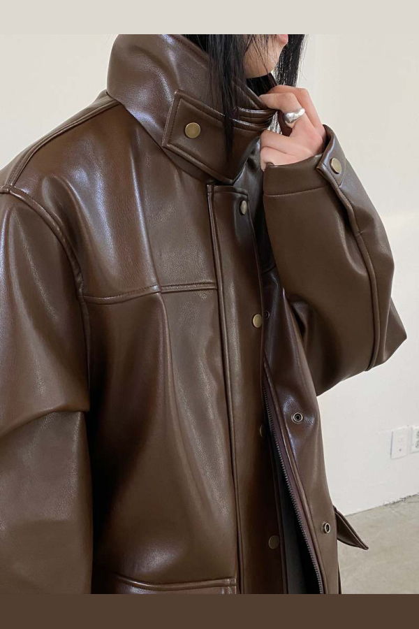 The NKC Store Briona Vegan Leather Jacket