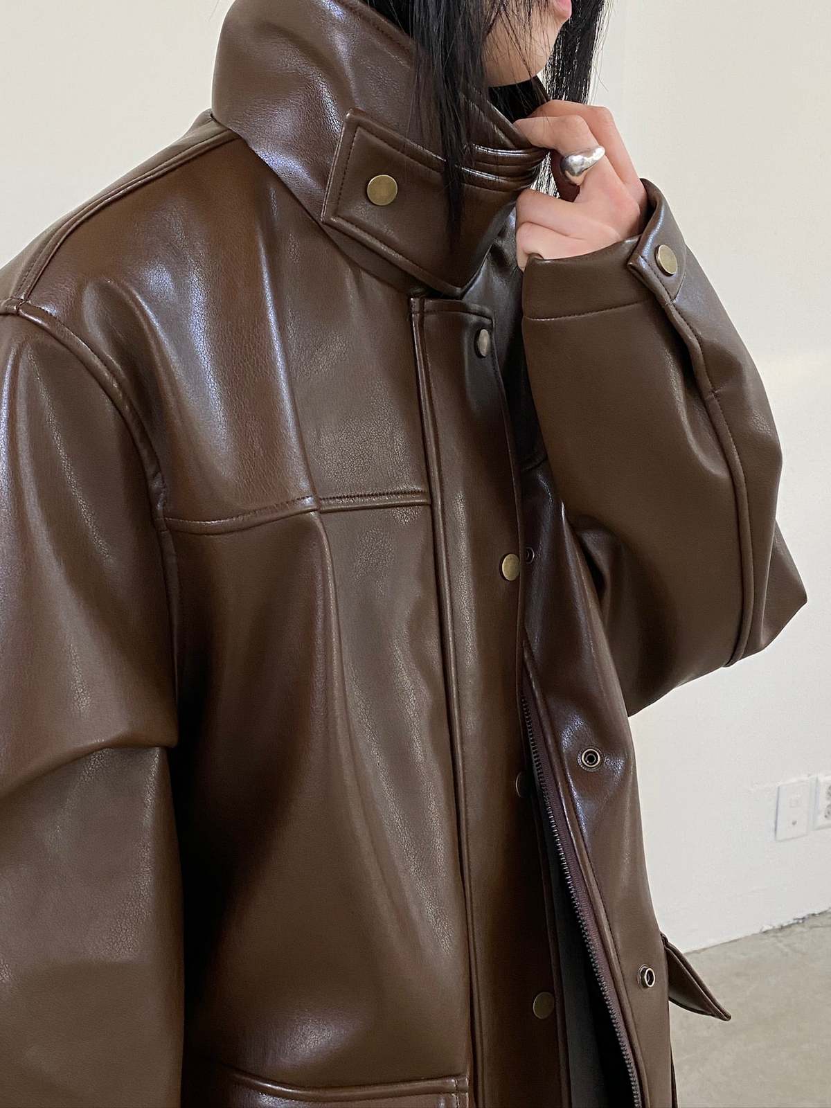 The NKC Store Briona Vegan Leather Jacket - Image 2 of 9