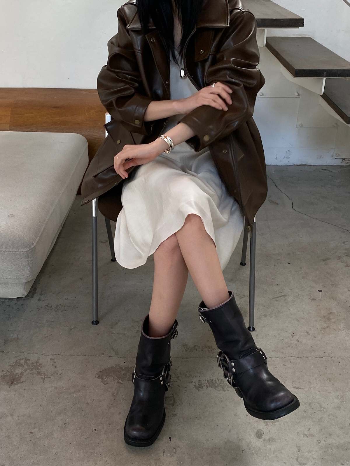 The NKC Store Briona Vegan Leather Jacket - Image 3 of 9