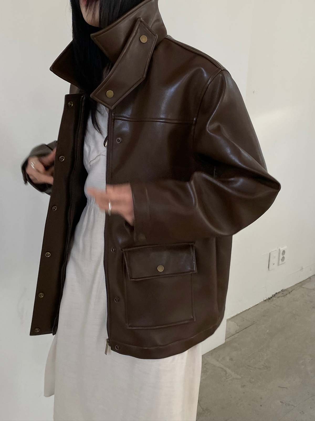 The NKC Store Briona Vegan Leather Jacket - Image 5 of 9