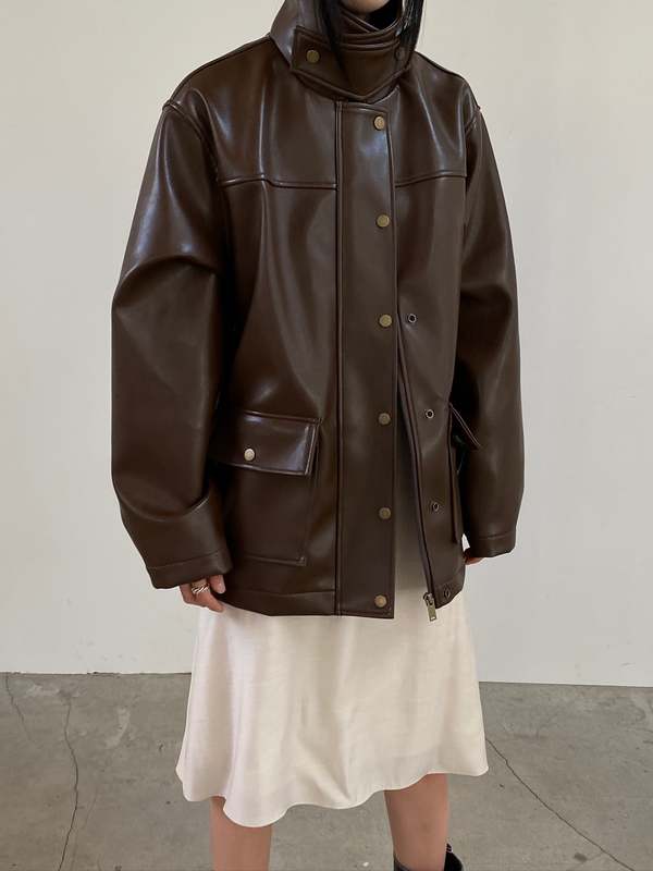 The NKC Store Briona Vegan Leather Jacket