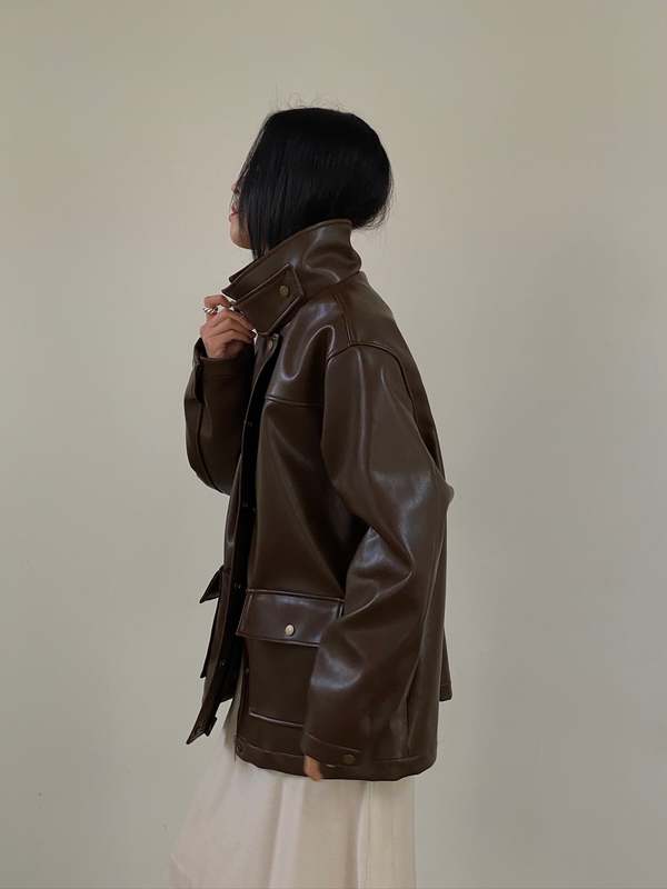 The NKC Store Briona Vegan Leather Jacket