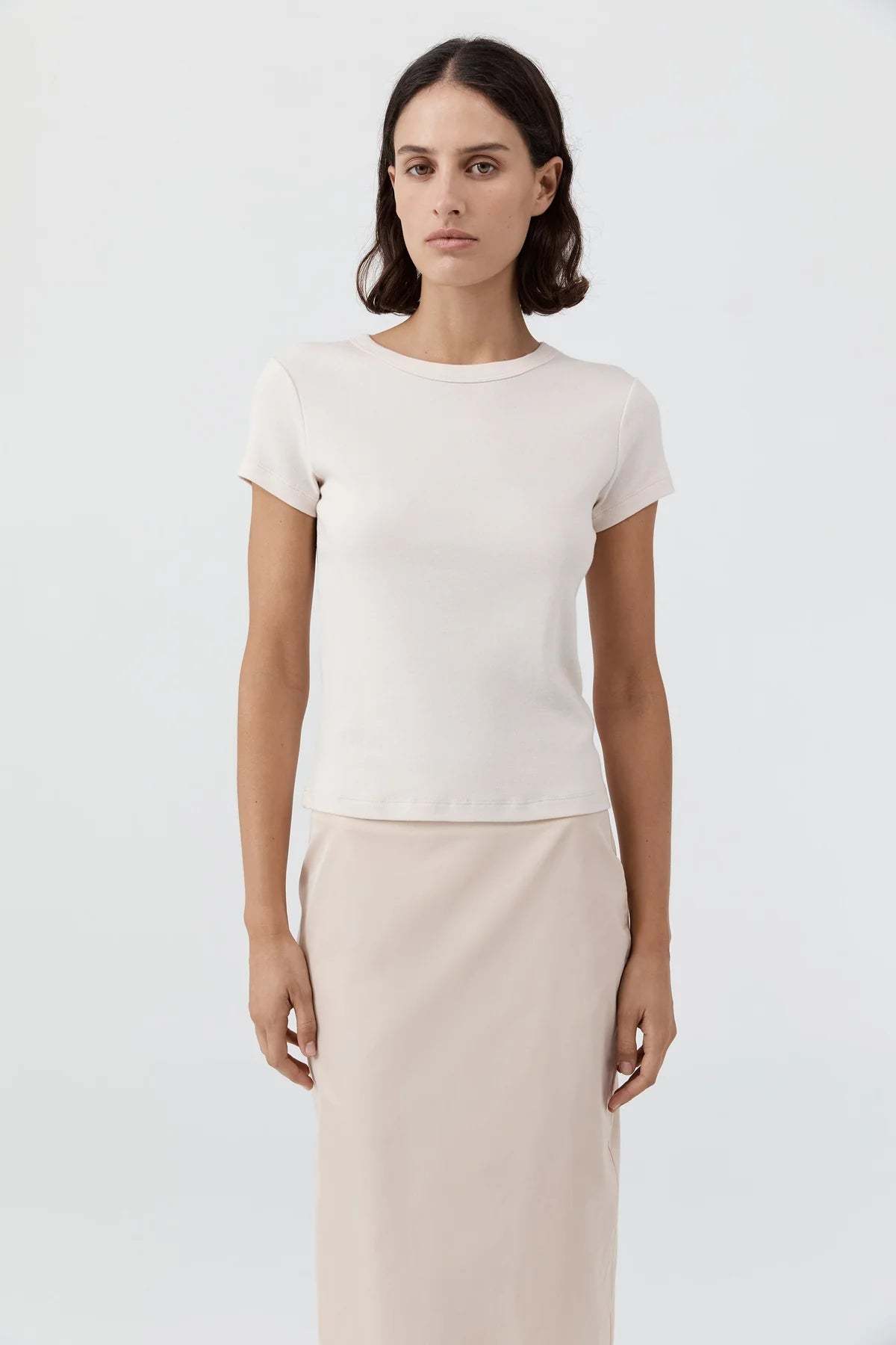 St. Agni Organic Cotton Baby Tee Tee Shell Pink - Image 1 of 6