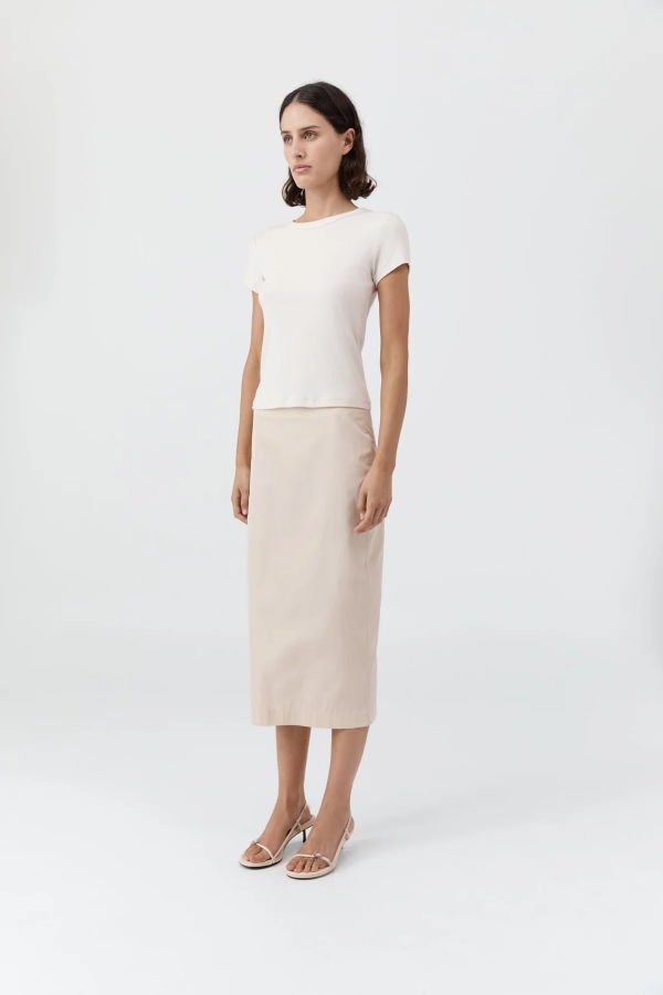 St. Agni Organic Cotton Baby Tee Tee Shell Pink