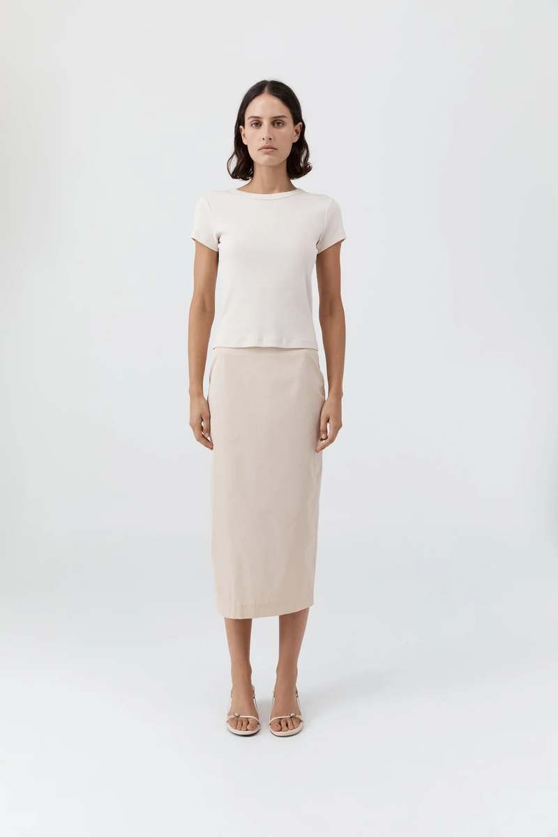 St. Agni Organic Cotton Baby Tee Tee Shell Pink