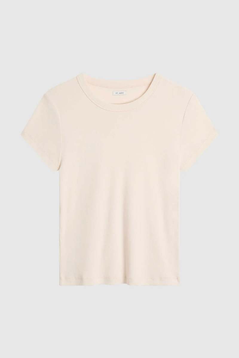 St. Agni Organic Cotton Baby Tee Tee Shell Pink