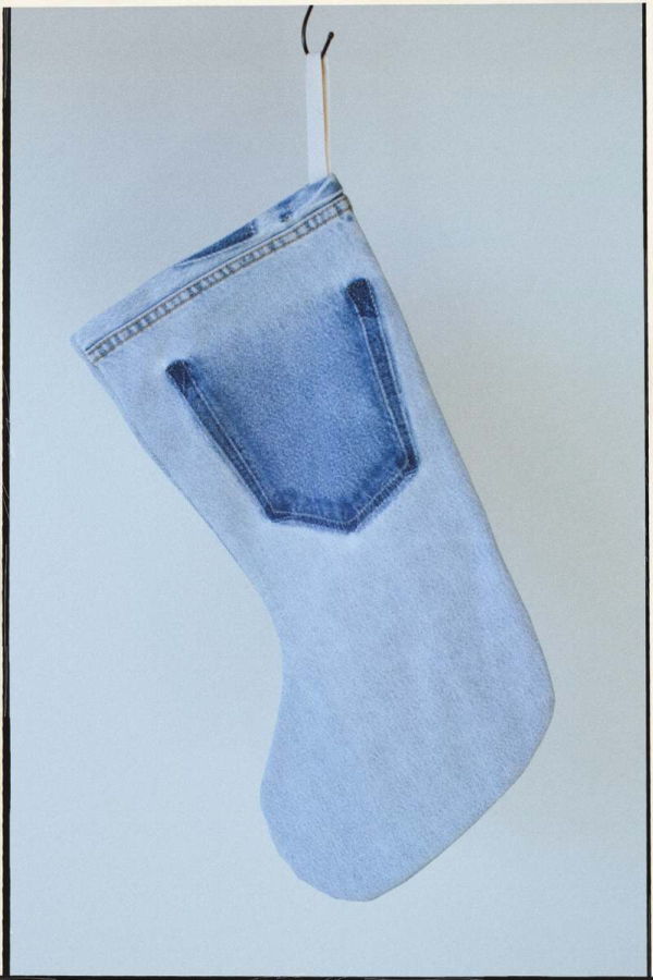 Reworked Vintage Denim Stocking