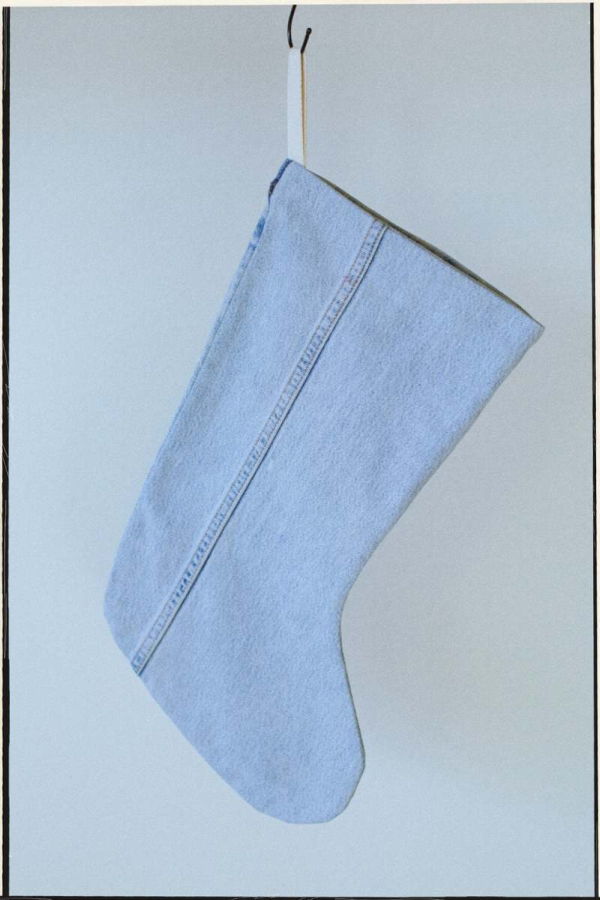 Reworked Vintage Denim Stocking