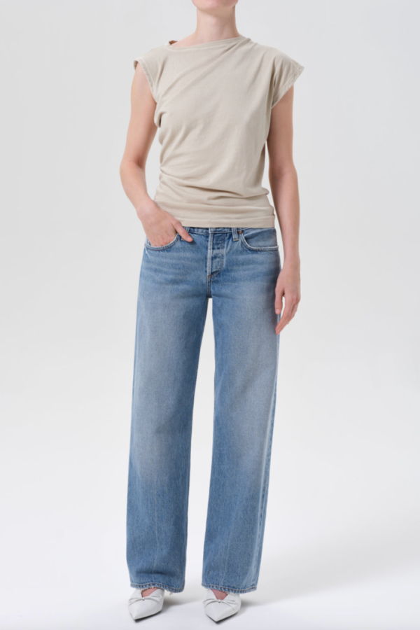 AGOLDE Low Rise Loose Jeans - Medium Indigo