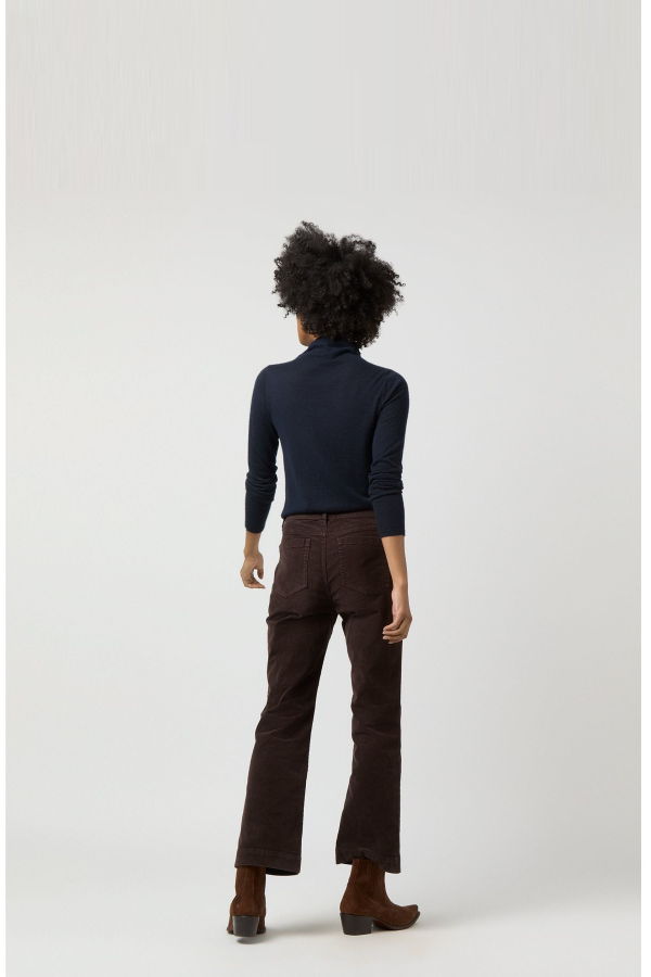 MASHBURN Kendall Flare 5-Pocket Jean - Coffee Stretch Cord