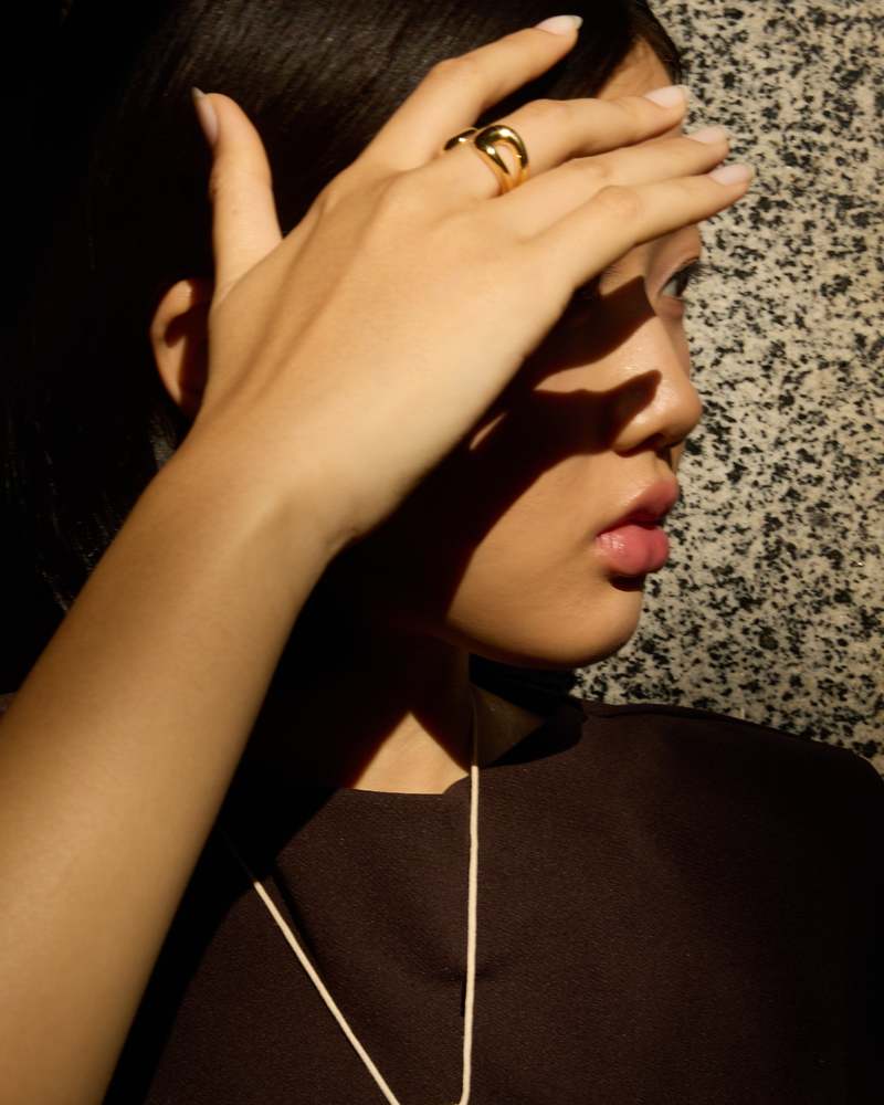 ADORN Big Double Line Ring