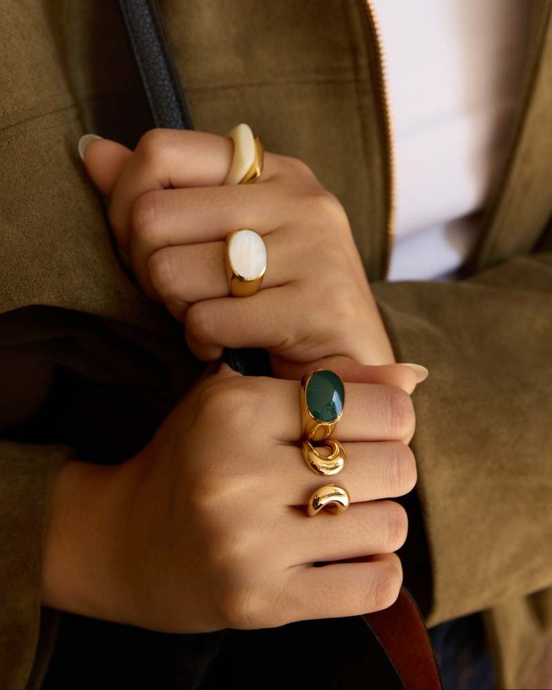 ADORN Big Double Line Ring