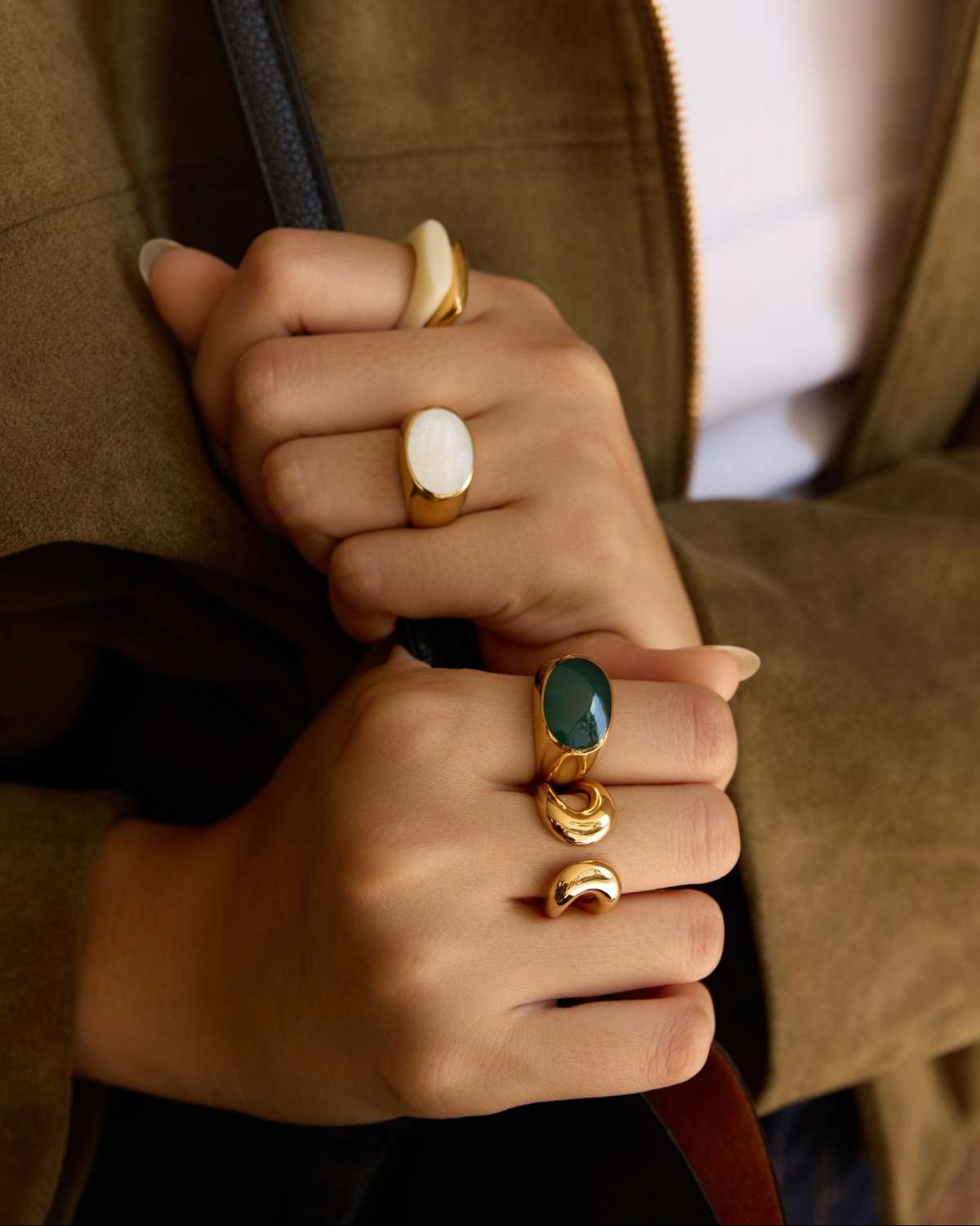 ADORN Big Double Line Ring - Image 6 of 6