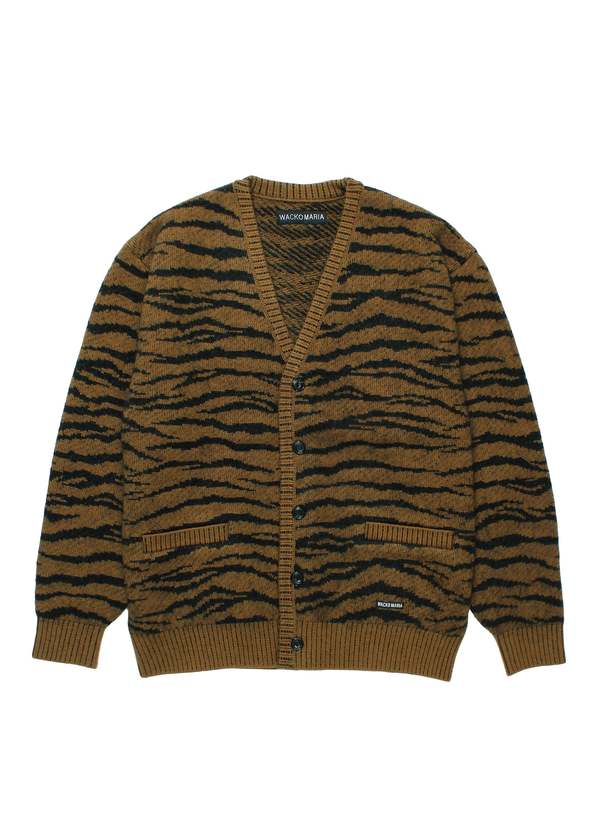 Wacko Maria Tiger Jacquard Mohair Cardigan