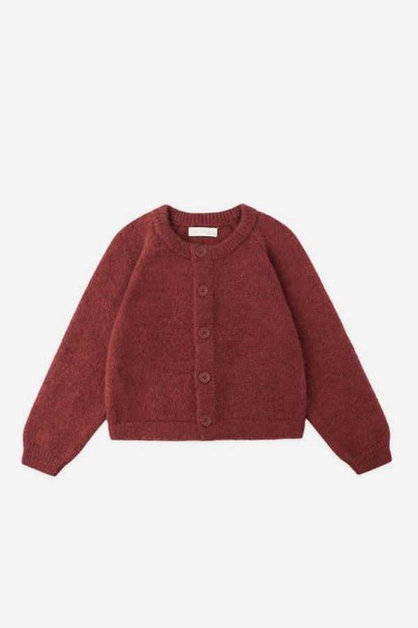 KIDS Rylee + Cru LLC Fuzzy Cardigan - Ruby