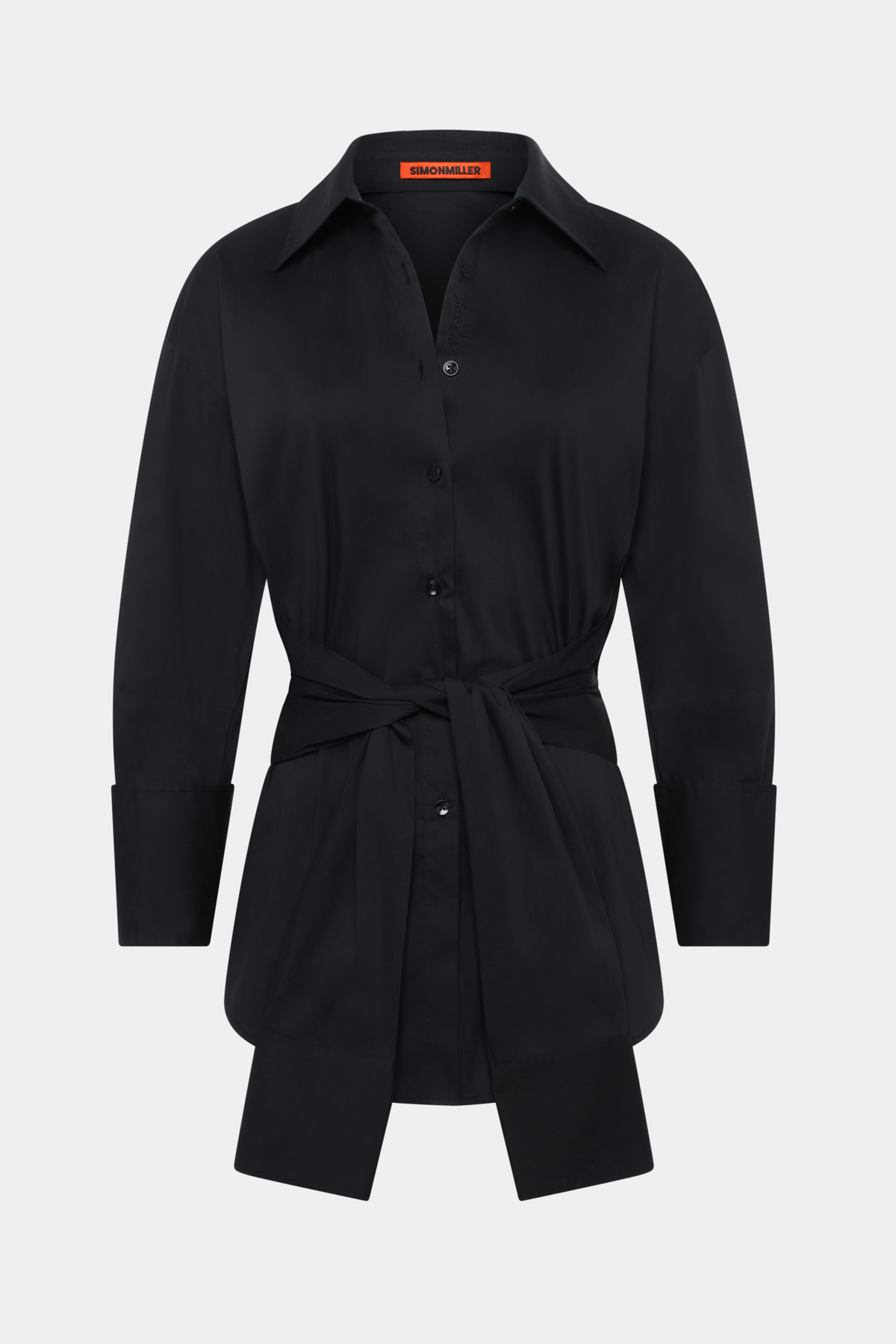 Simon Miller Inna Poplin Top - Black - Image 1 of 6